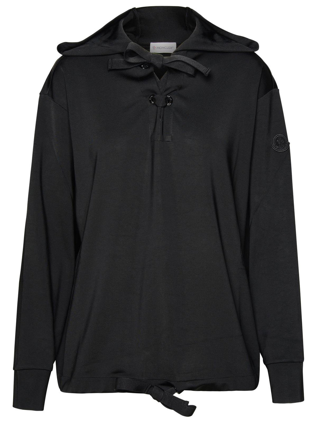 Moncler Black Viscose Hoodie Women by Luosophy