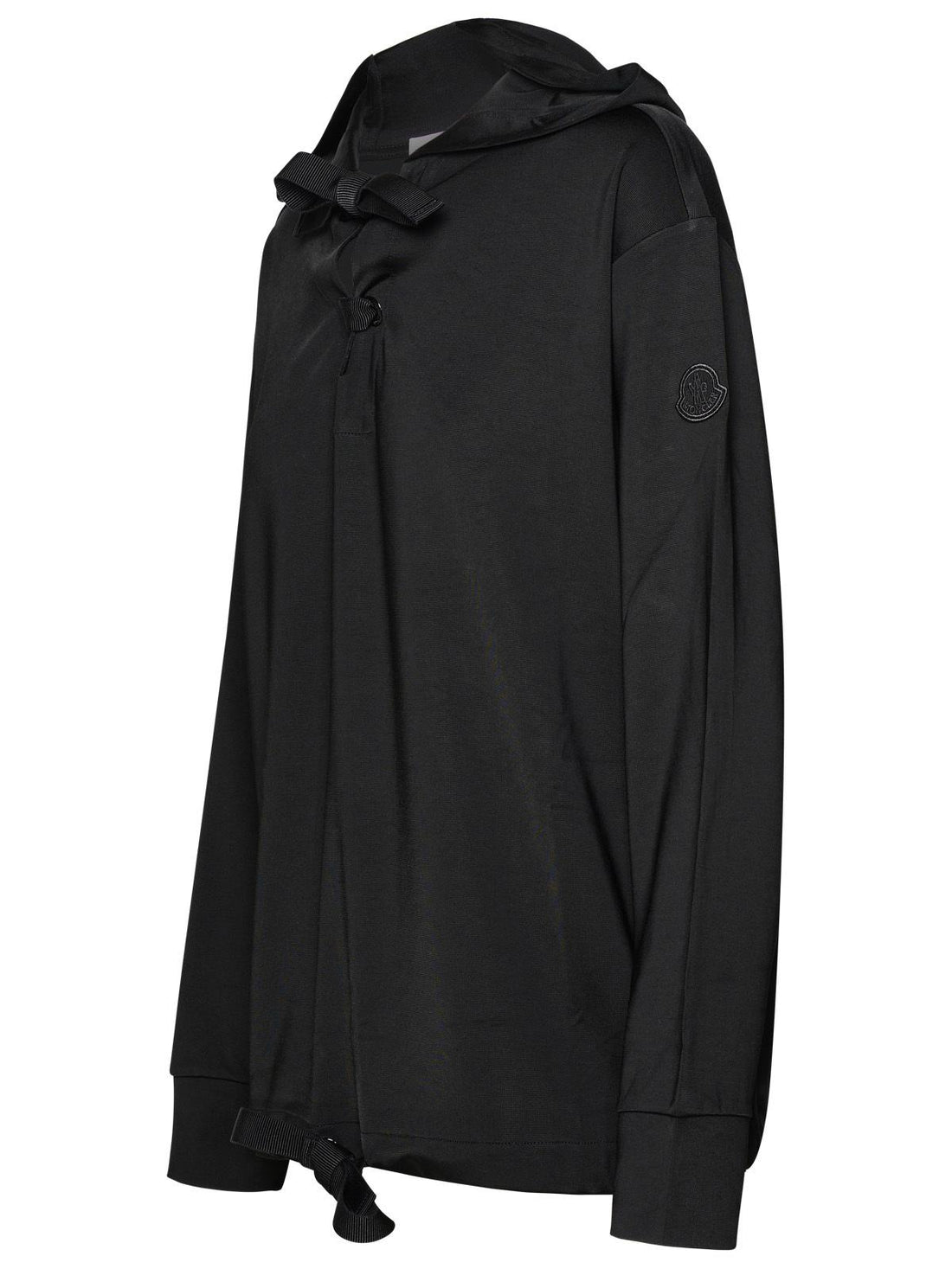 Moncler Black Viscose Hoodie Women by Luosophy