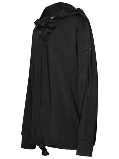 Moncler Black Viscose Hoodie Women by Luosophy