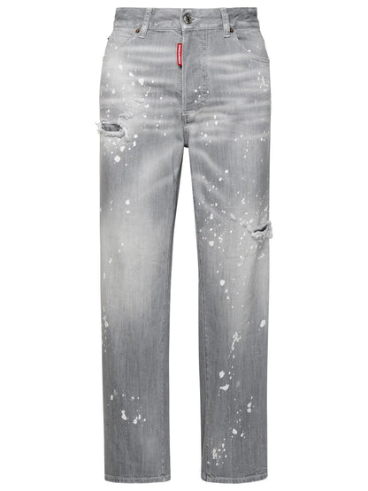 Dsquared2 Grey Cotton Blend Jeans Women by Luosophy