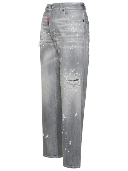 Dsquared2 Grey Cotton Blend Jeans Women by Luosophy