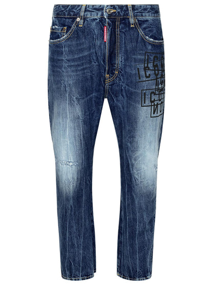 Dsquared2 Blue Cotton Jeans Men by Luosophy
