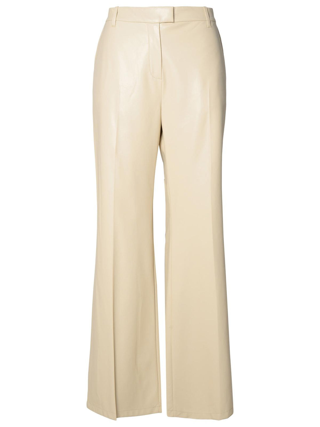 Stand Studio Ivory Polyurethane Blend Trousers Women by Luosophy