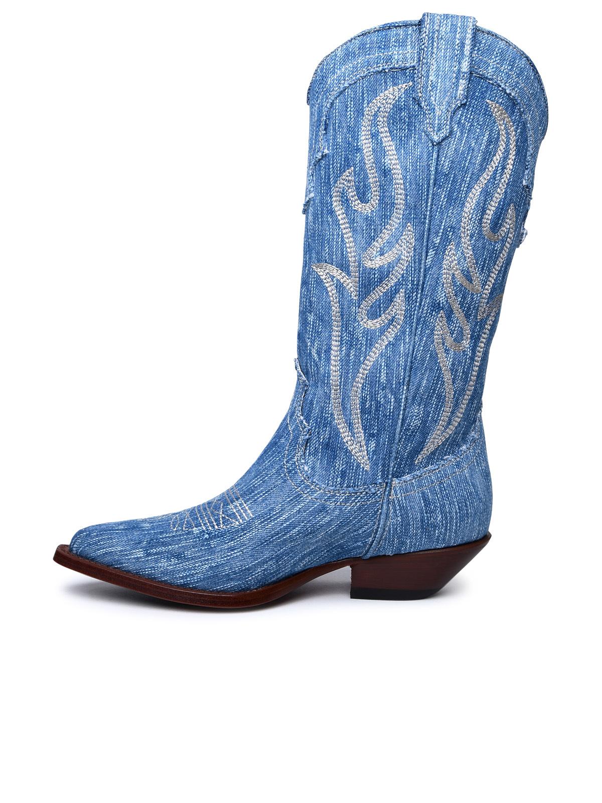 Sonora Light Blue Denim Boots Women by Luosophy