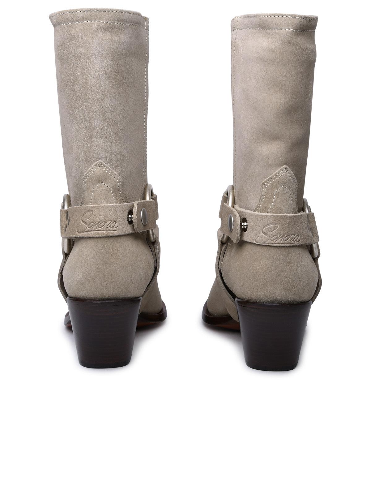 Sonora Beige Suede Ankle Boots Women by Luosophy