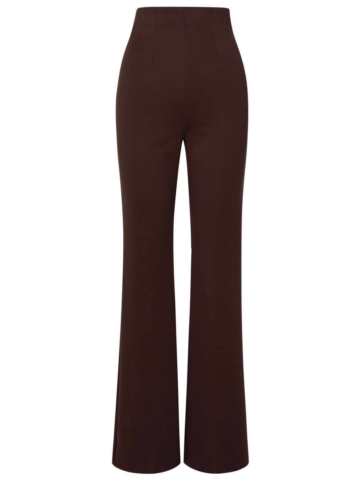 Sportmax Brown Polyamide Trousers Women by Luosophy