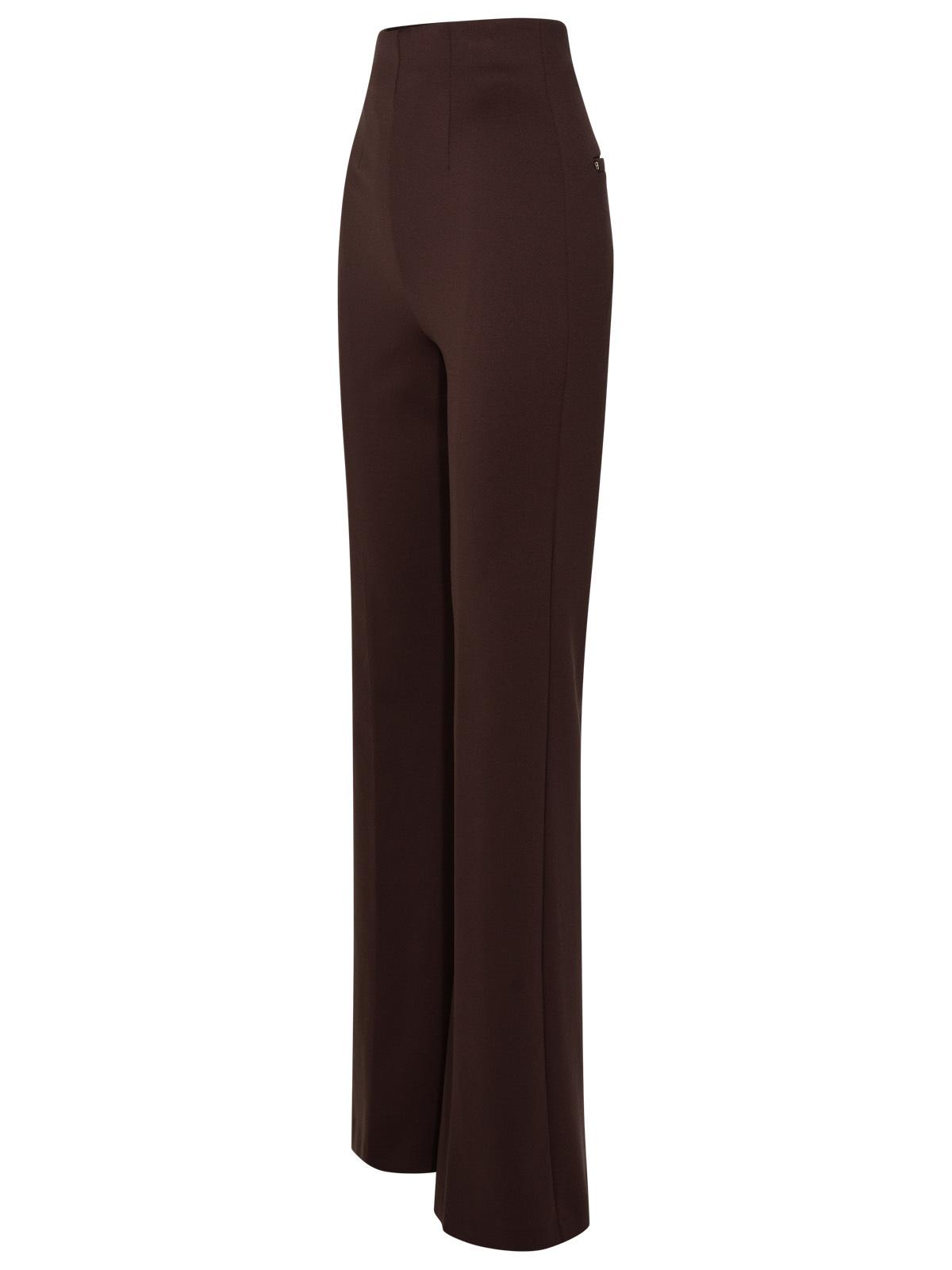 Sportmax Brown Polyamide Trousers Women by Luosophy