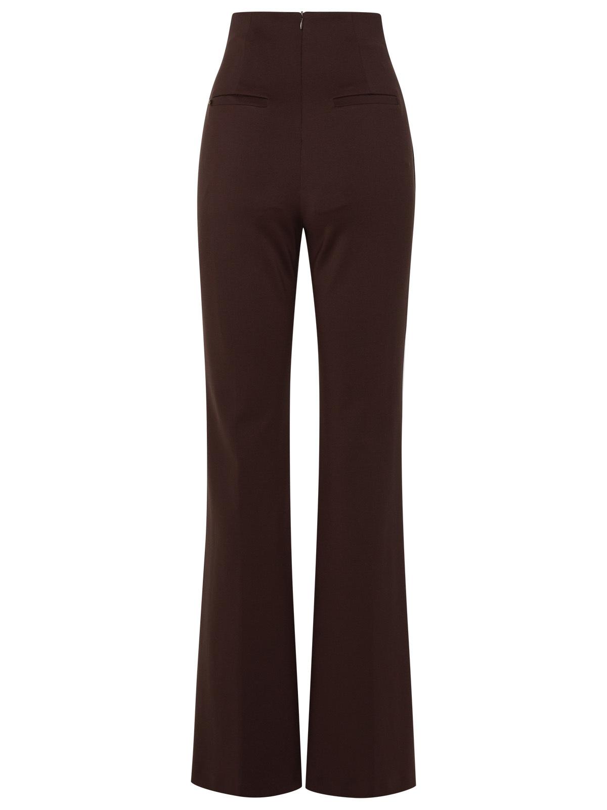 Sportmax Brown Polyamide Trousers Women by Luosophy