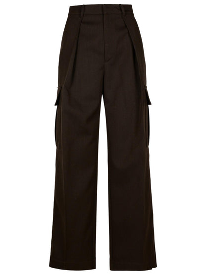 Burberry Brown Wool Cargo Pants Women by Luosophy