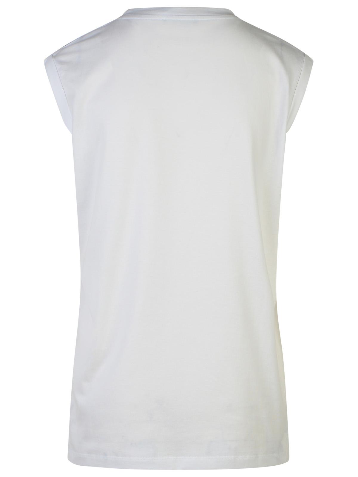 Balmain White Cotton Tank Top Women by Luosophy