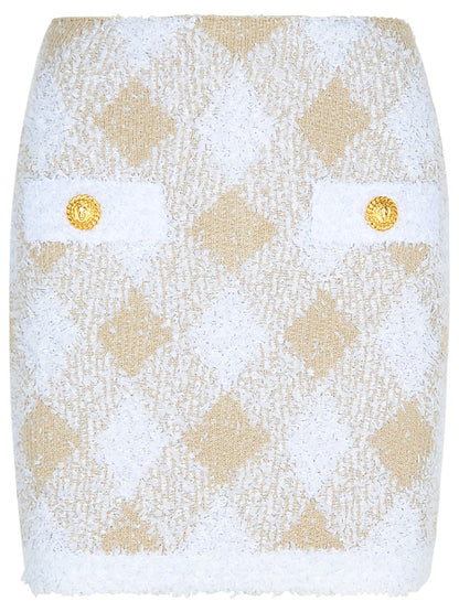 Balmain Beige Polyamide Blend Skirt Women by Luosophy