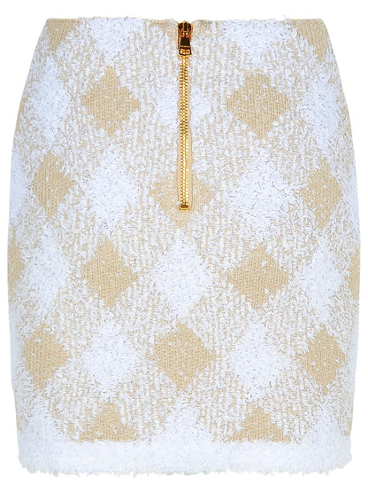 Balmain Beige Polyamide Blend Skirt Women by Luosophy