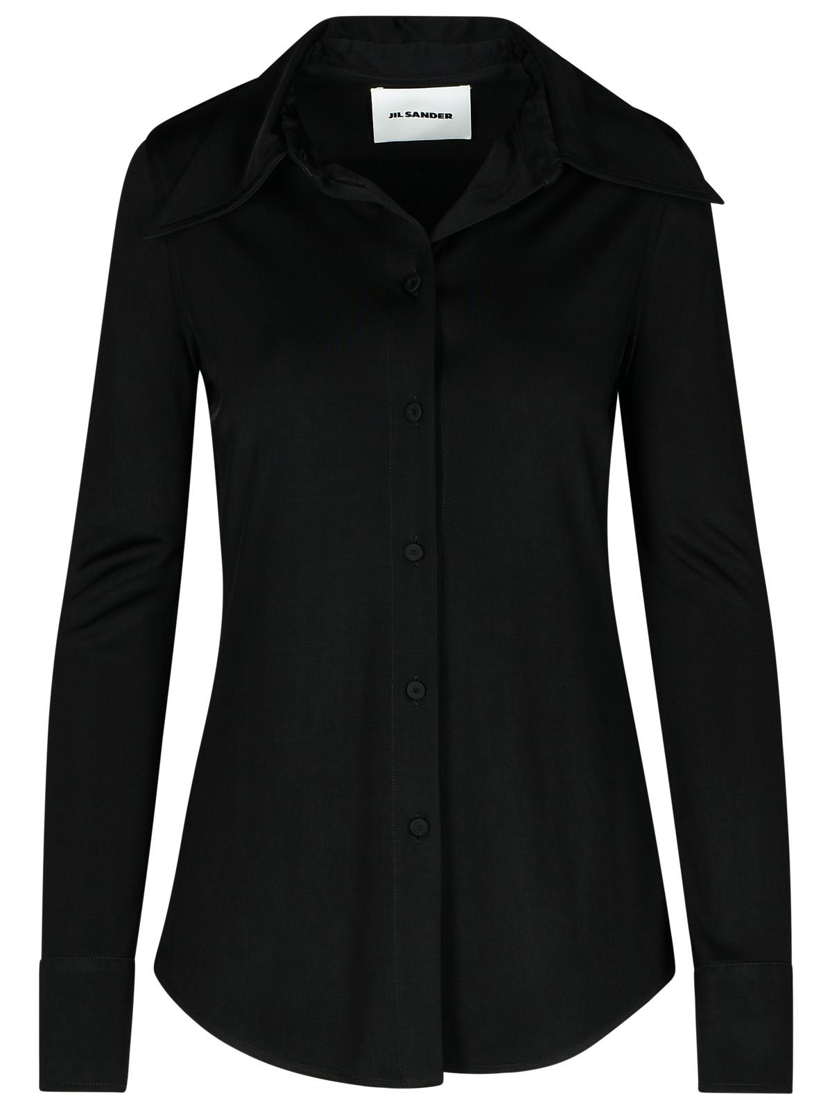 Jil Sander Black Viscose Shirt Women by Luosophy