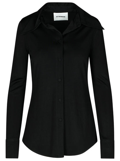 Jil Sander Black Viscose Shirt Women by Luosophy