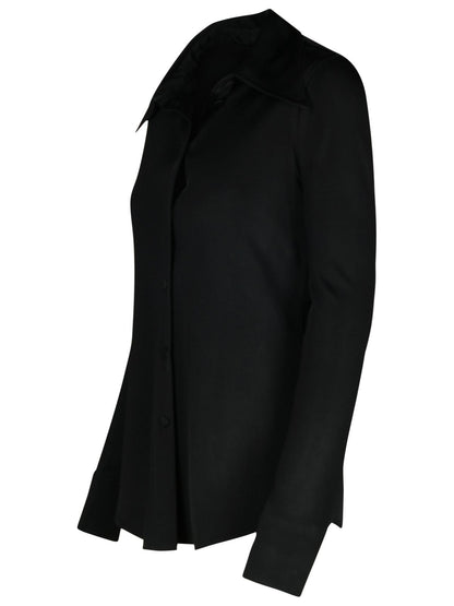 Jil Sander Black Viscose Shirt Women by Luosophy