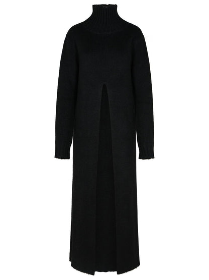 Jil Sander Black Alpaca Blend Dress Women by Luosophy
