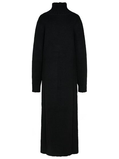 Jil Sander Black Alpaca Blend Dress Women by Luosophy