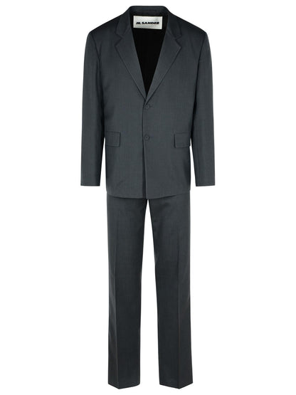 Jil Sander Grey Wool Suit Men by Luosophy