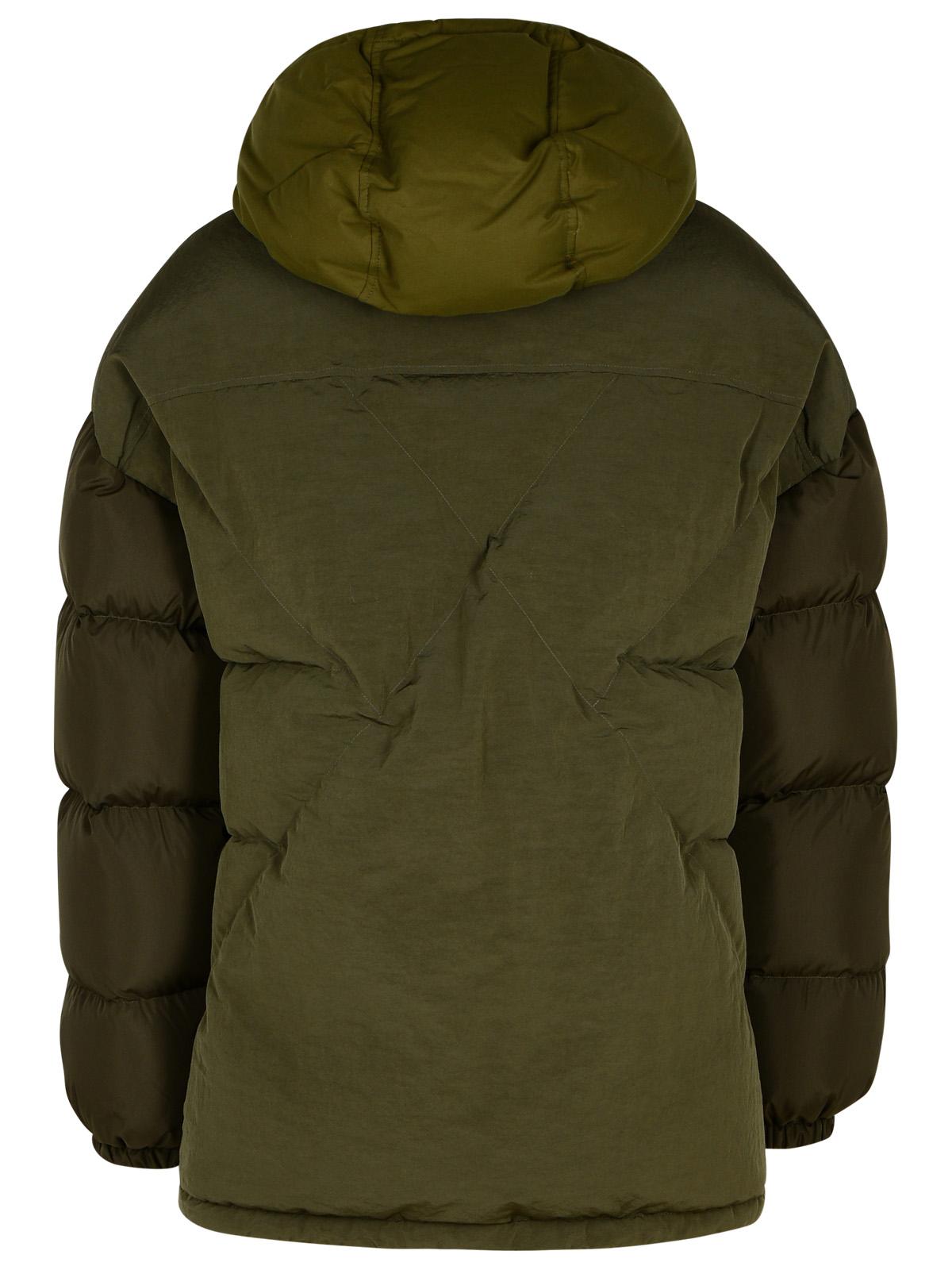Dolce &amp; Gabbana Green Cotton Blend Down Jacket Men by Luosophy