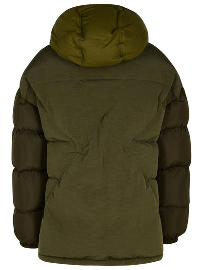 Dolce &amp; Gabbana Green Cotton Blend Down Jacket Men by Luosophy