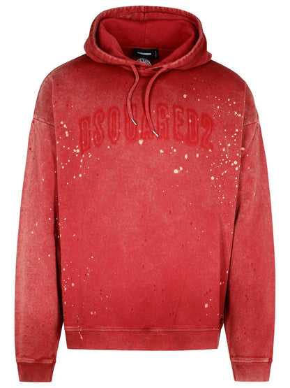 Dsquared2 Red Cotton Sweatshirt Men by Luosophy