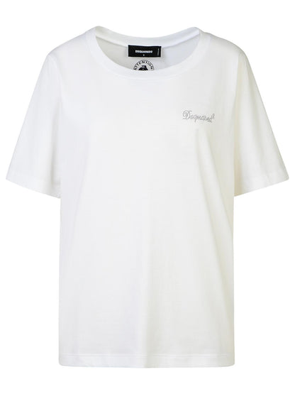 Dsquared2 White Cotton T-Shirt Women by Luosophy