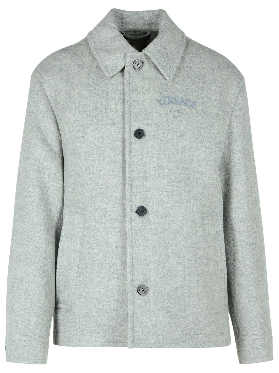 Versace Grey Wool Jacket Men by Luosophy