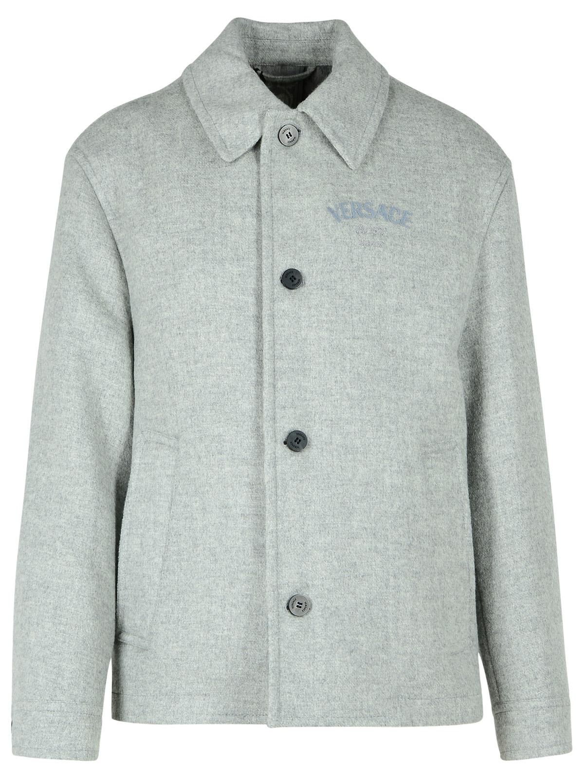 Versace Grey Wool Jacket Men by Luosophy