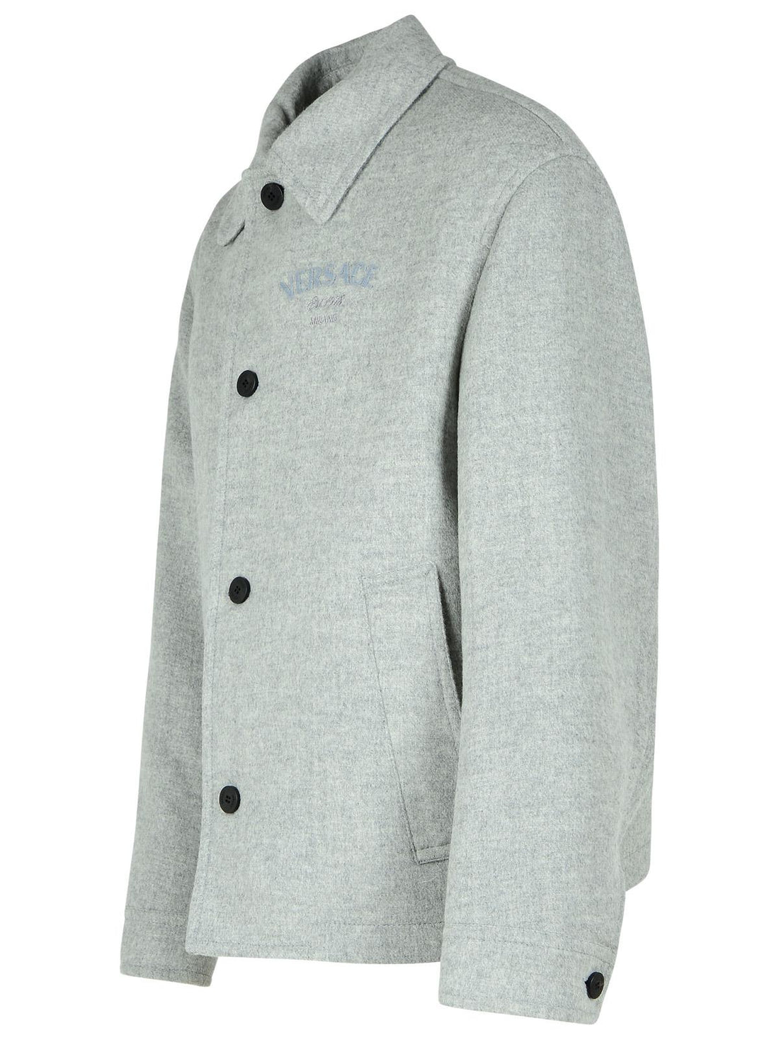 Versace Grey Wool Jacket Men by Luosophy