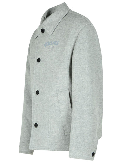 Versace Grey Wool Jacket Men by Luosophy