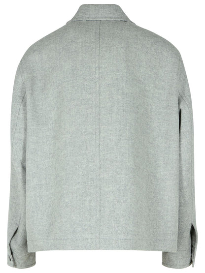 Versace Grey Wool Jacket Men by Luosophy