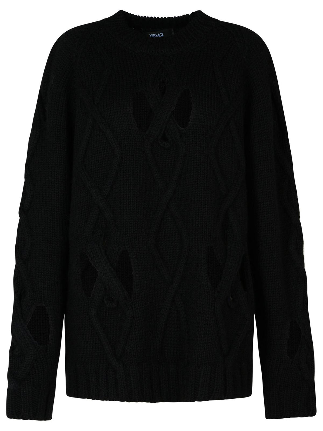 Versace Black Wool Blend Sweater Men by Luosophy