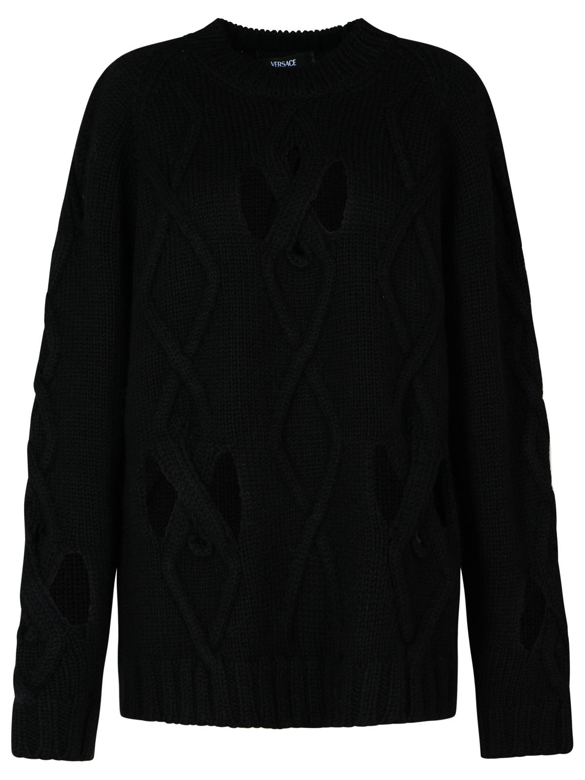 Versace Black Wool Blend Sweater Men by Luosophy