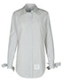 Thom Browne Long Shirt In Grey Silk Blend Women by Luosophy