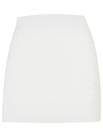 Casablanca White Cotton Blend Miniskirt Women by Luosophy
