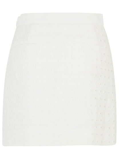 Casablanca White Cotton Blend Miniskirt Women by Luosophy