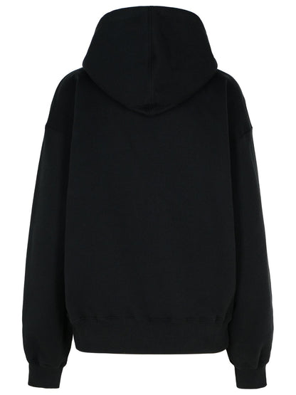 Off-White Black Cotton Sweatshirt Women by Luosophy