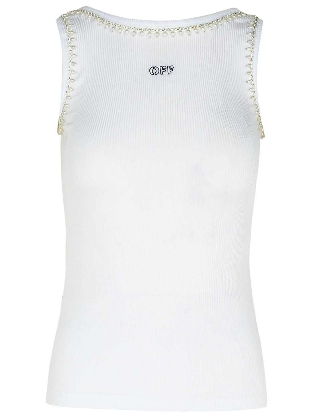 Off-White White Viscose Tank Top Women by Luosophy