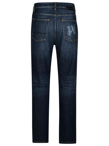 Palm Angels Blue Denim Jeans Men by Luosophy