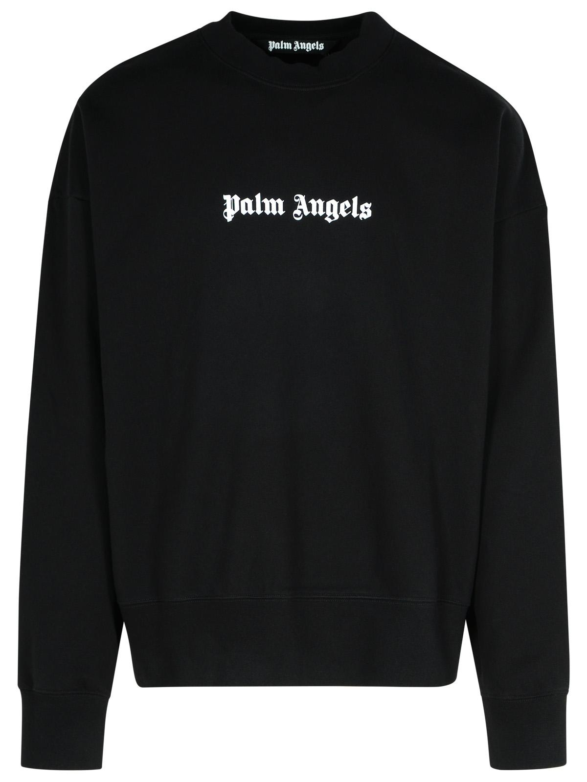 Palm Angels Black Cotton Sweatshirt Men by Luosophy