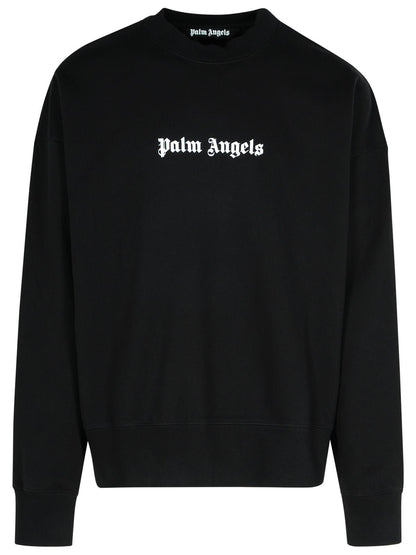 Palm Angels Black Cotton Sweatshirt Men by Luosophy