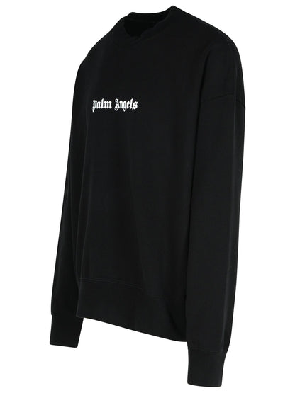 Palm Angels Black Cotton Sweatshirt Men by Luosophy