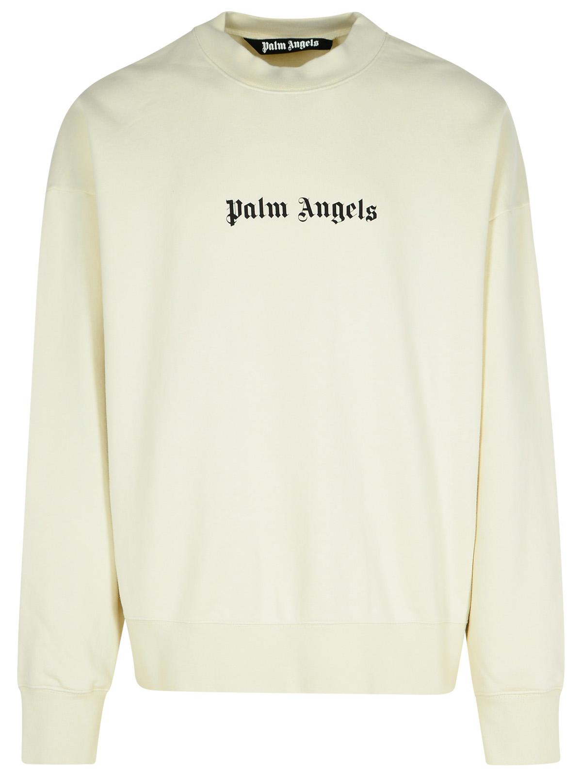 Palm Angels Cream Cotton Sweatshirt Men by Luosophy