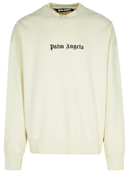 Palm Angels Cream Cotton Sweatshirt Men by Luosophy