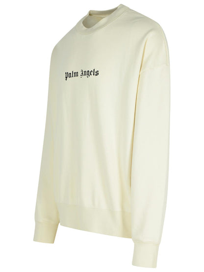 Palm Angels Cream Cotton Sweatshirt Men by Luosophy