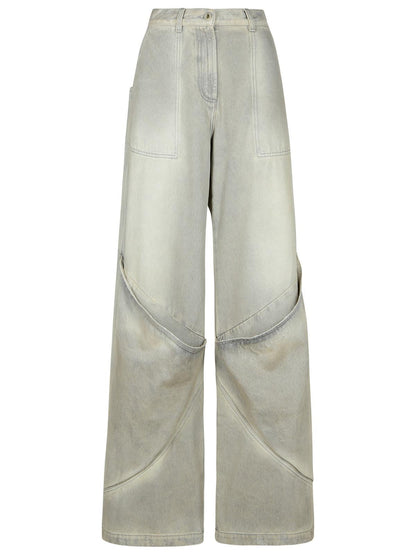 The Attico Gray Cotton Jeans Women by Luosophy