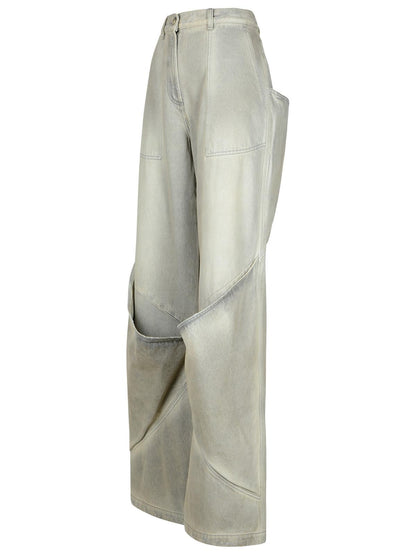 The Attico Gray Cotton Jeans Women by Luosophy