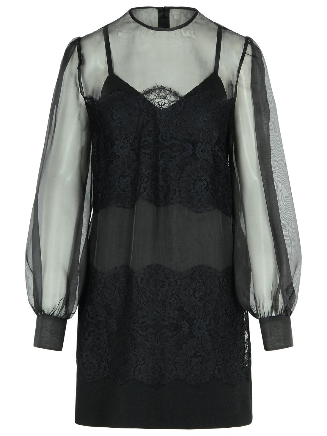 Dolce &amp; Gabbana Black Silk Organza Dress Women by Luosophy