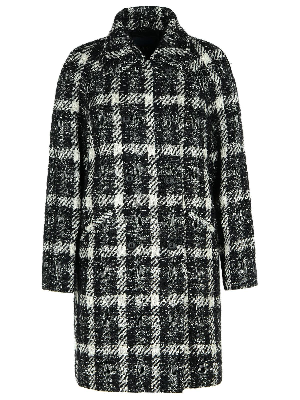Fay Black Cotton Blend Coat Women  DestGlow