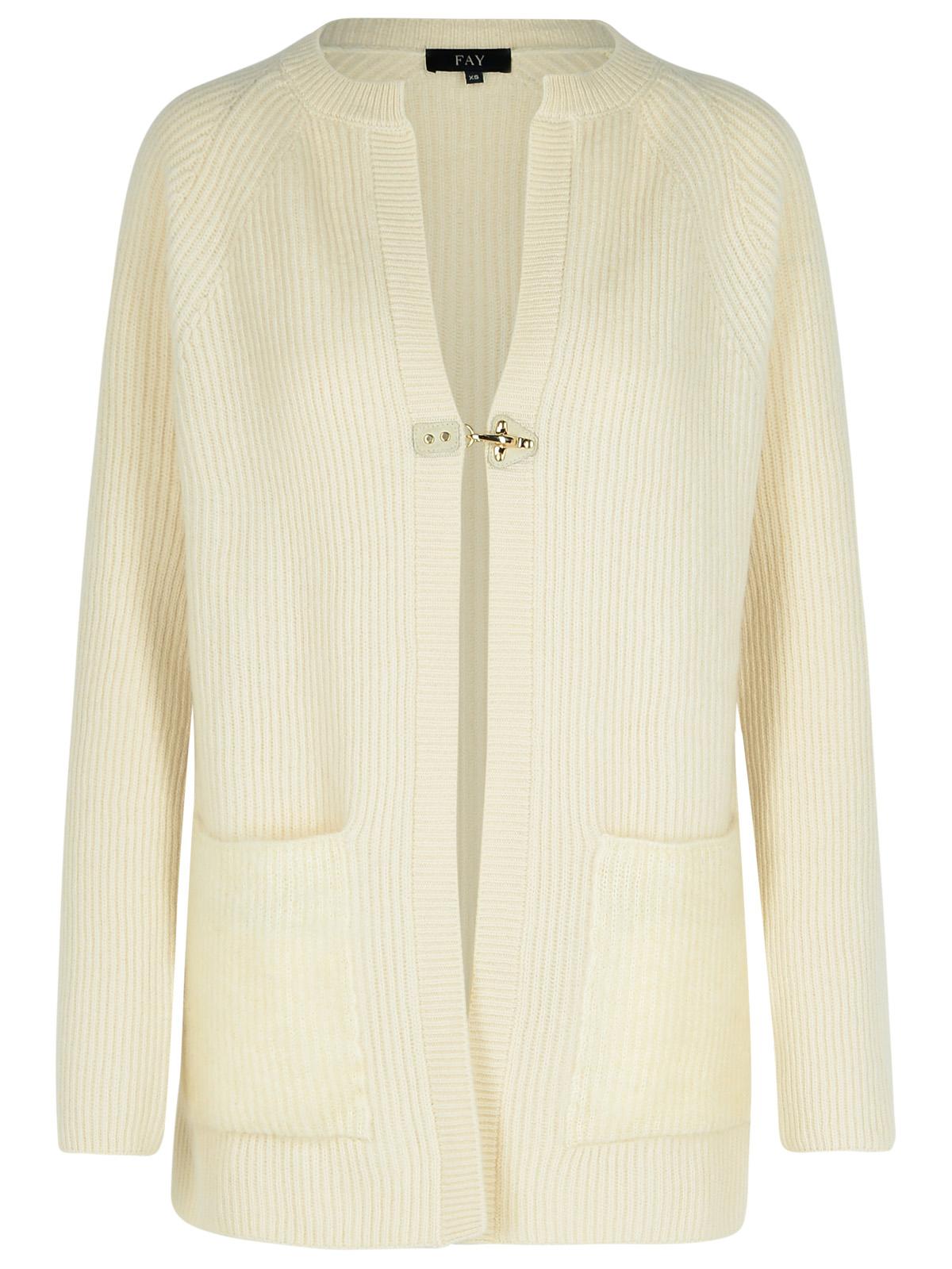 Fay Cream Wool Blend Cardigan Women by Luosophy